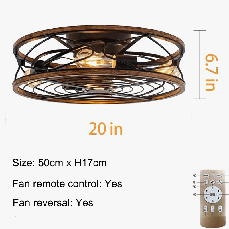 Modern Invisible Retro Light Ceiling Fan Norenza