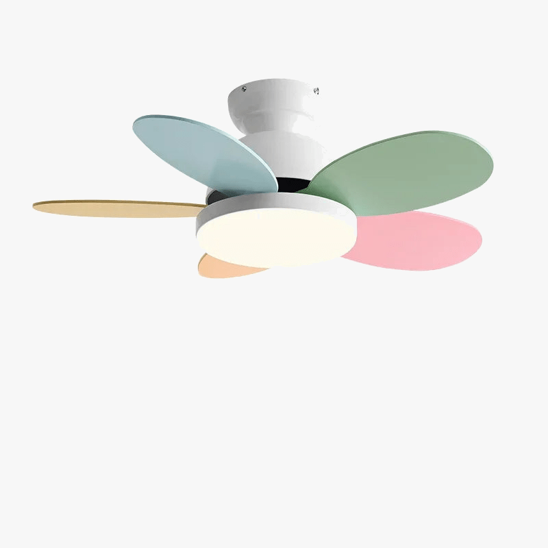 Modern Kids Ceiling Fan with Light and Remote Control Norenza
