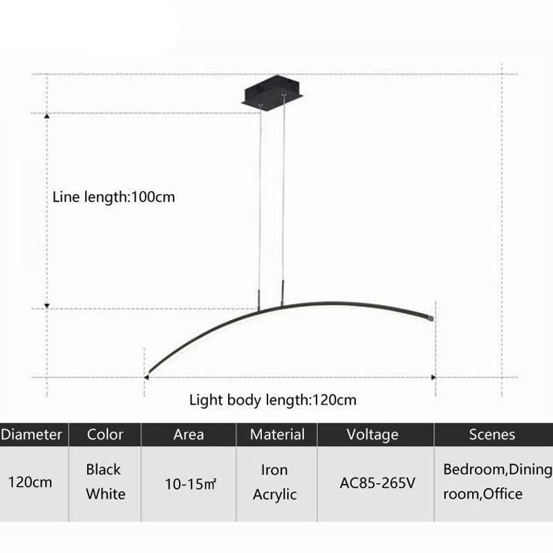 Modern LED Arc Design Chandelier Norenza