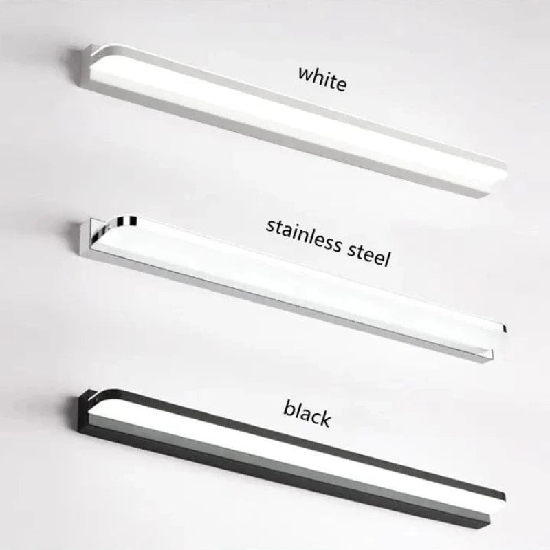 Modern LED Bathroom Mirror Light - Stainless Steel Sconces