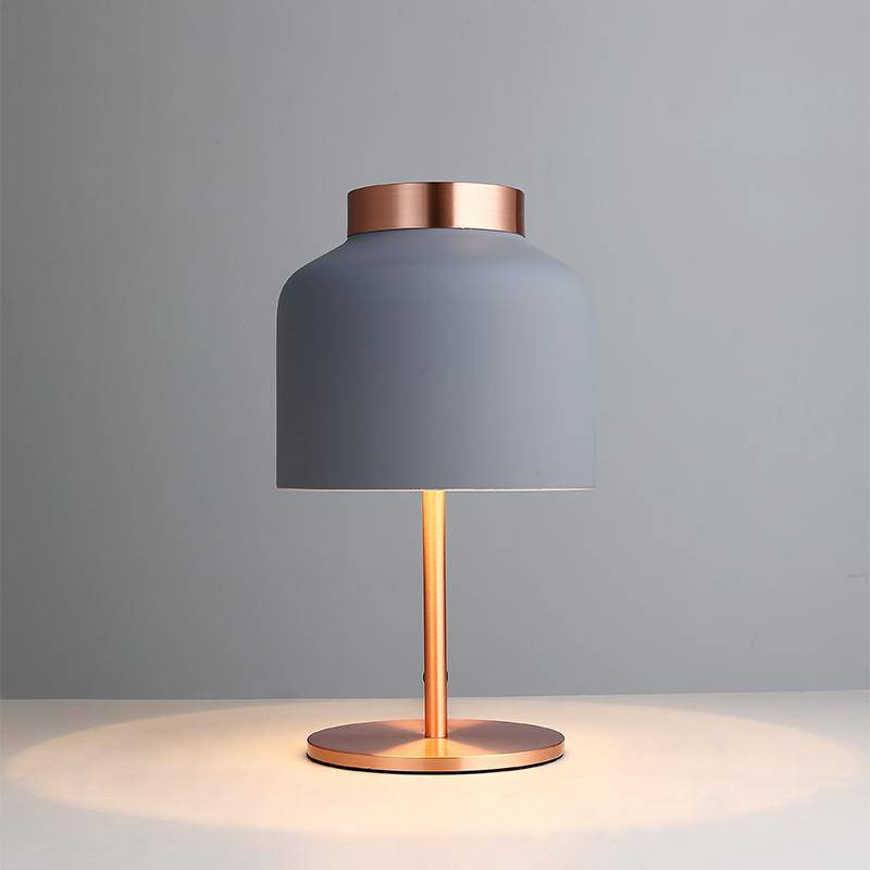 Modern LED Bedside Table Lamp Gray Norenza
