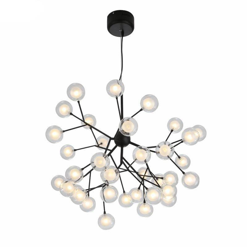 Modern LED Branch Tree Chandelier with Glass Orbs Black / 45 lights Norenza