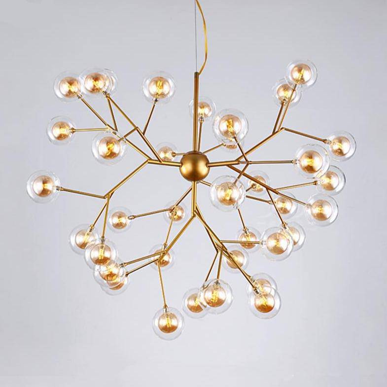 Modern LED Branch Tree Chandelier with Glass Orbs Norenza