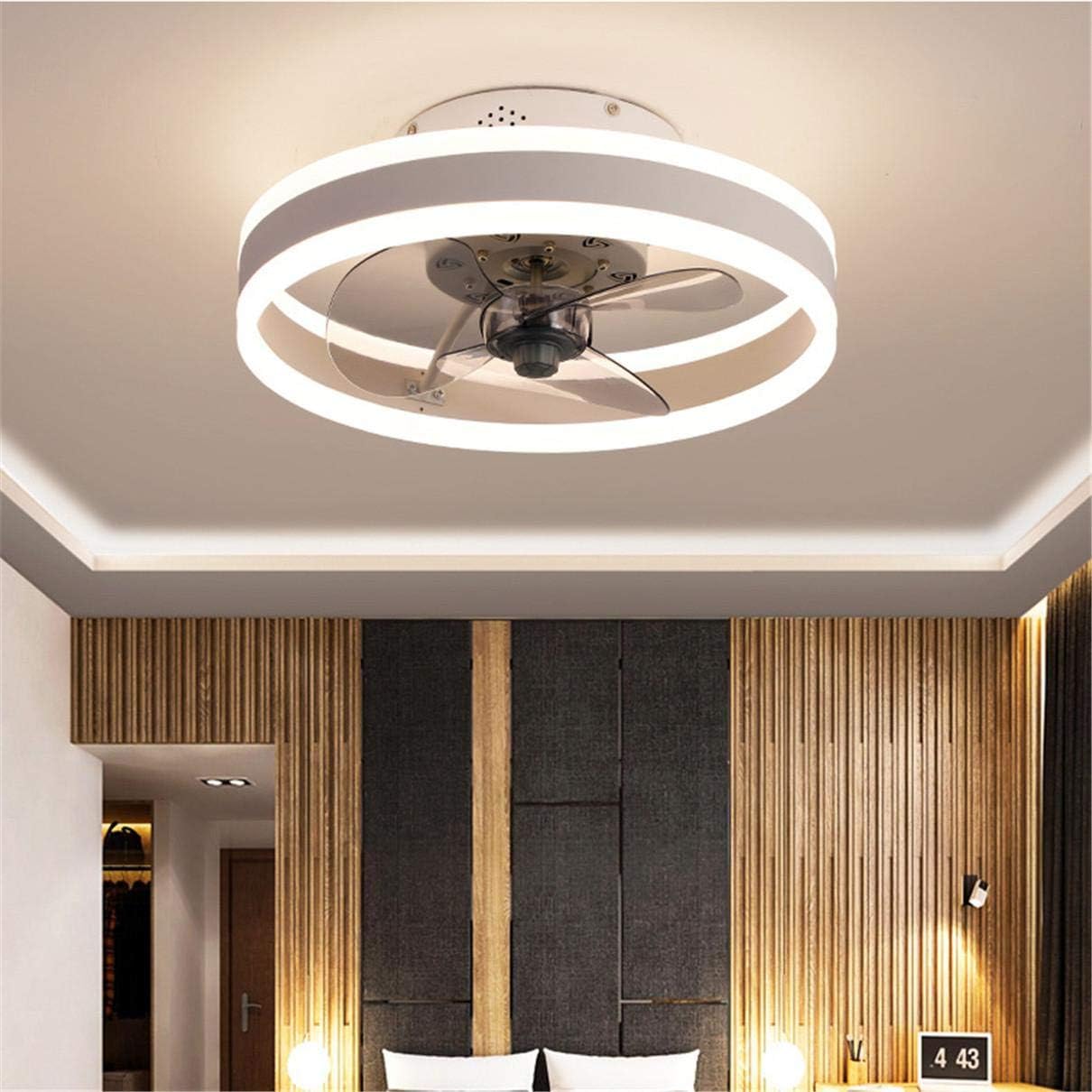 Modern LED Ceiling Fan with Remote Control and 6 Speeds White Norenza