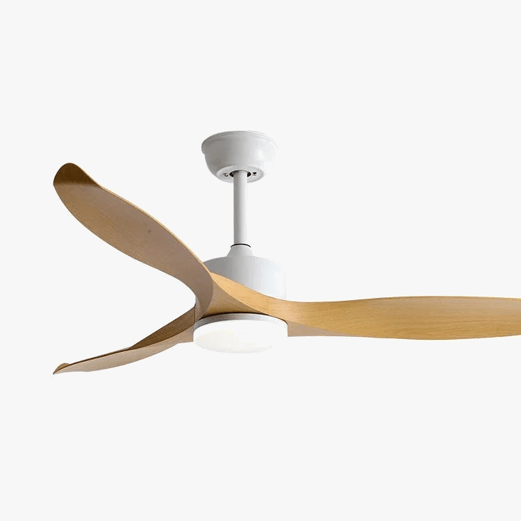 Modern LED Ceiling Fan with Remote Control and Light Natural Wood / 42" Norenza