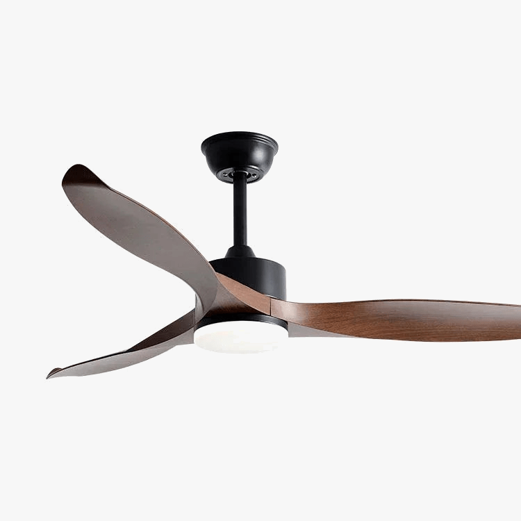Modern LED Ceiling Fan with Remote Control and Light Walnut / 42" Norenza