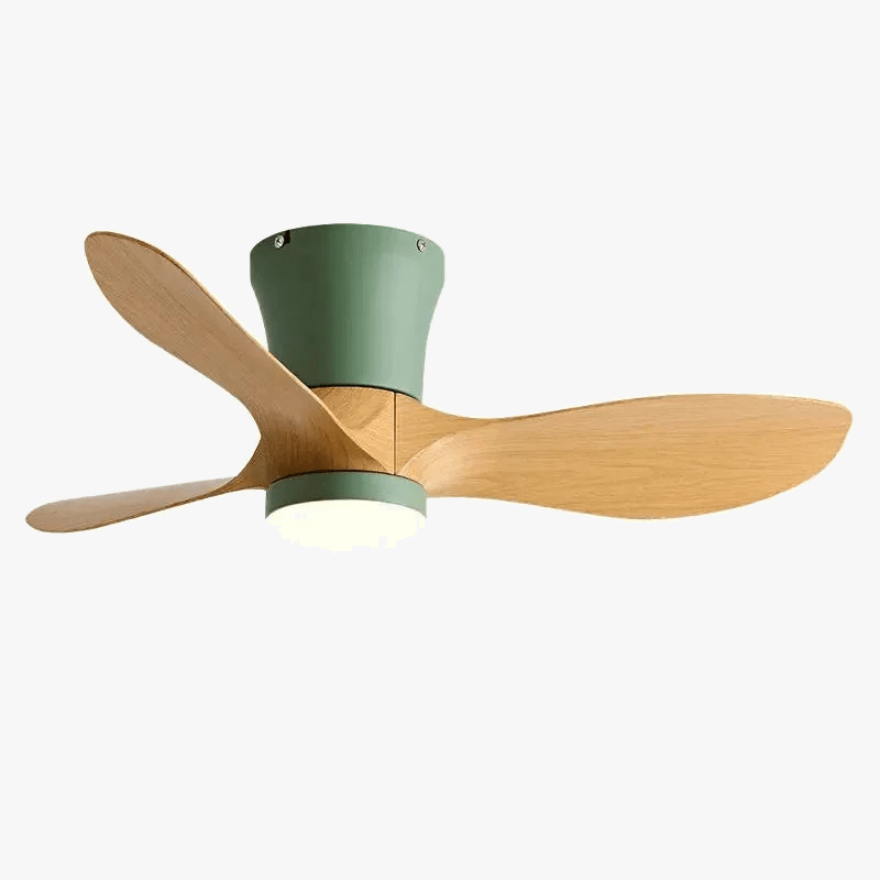 Modern LED Ceiling Fan with Remote Control and Synchronization Green Norenza