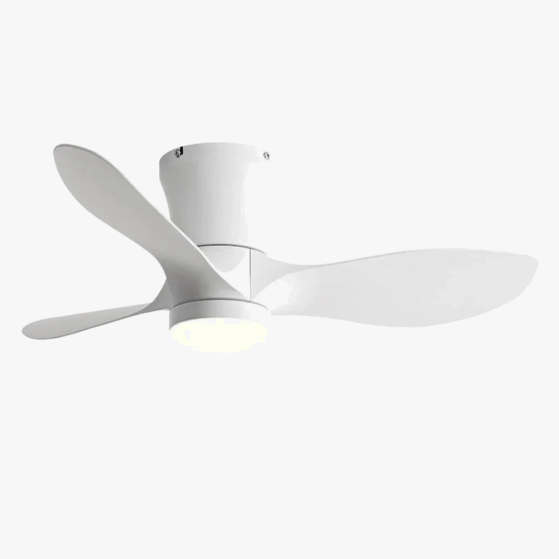 Modern LED Ceiling Fan with Remote Control and Synchronization White Norenza