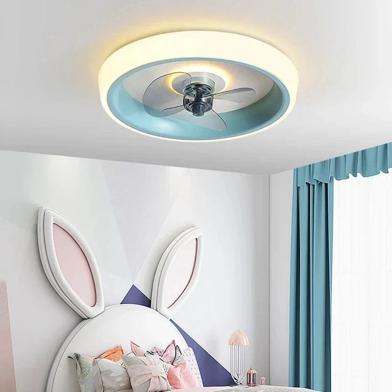 Modern LED Ceiling Fan with Remote Control - Creative & Practical Blue Norenza