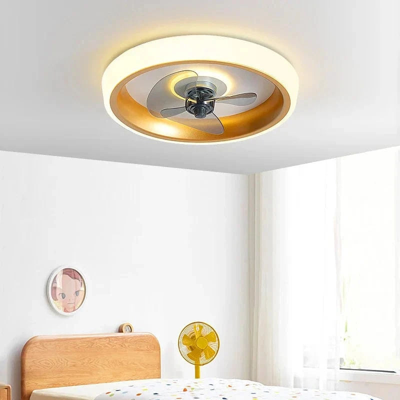 Modern LED Ceiling Fan with Remote Control - Creative & Practical Gold Norenza
