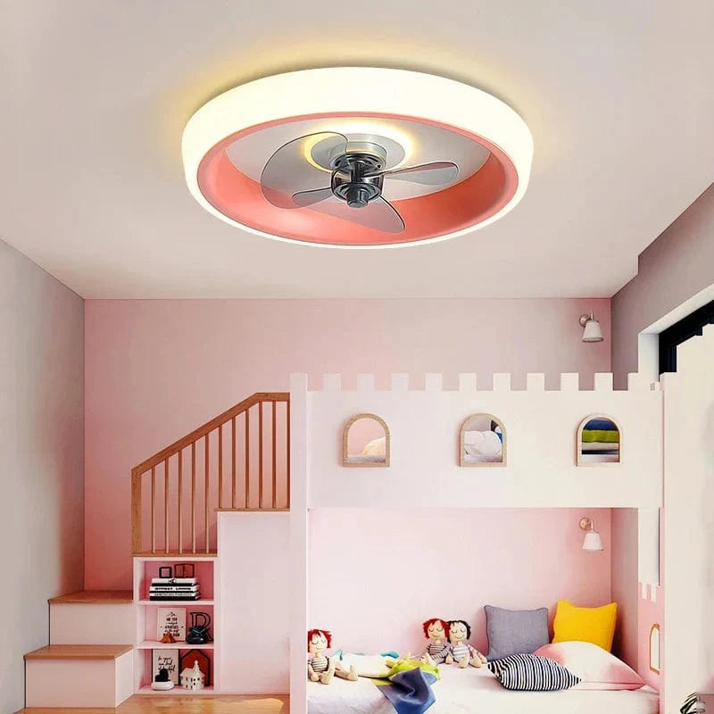 Modern LED Ceiling Fan with Remote Control - Creative & Practical Pink Norenza