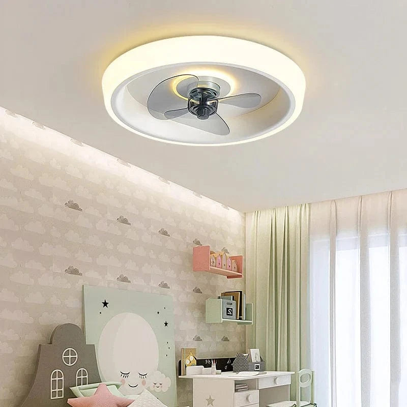 Modern LED Ceiling Fan with Remote Control - Creative & Practical White Norenza
