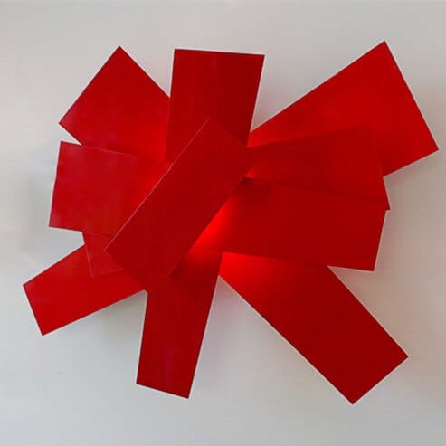 Modern LED Ceiling Light - Bang Style Planks Red Norenza