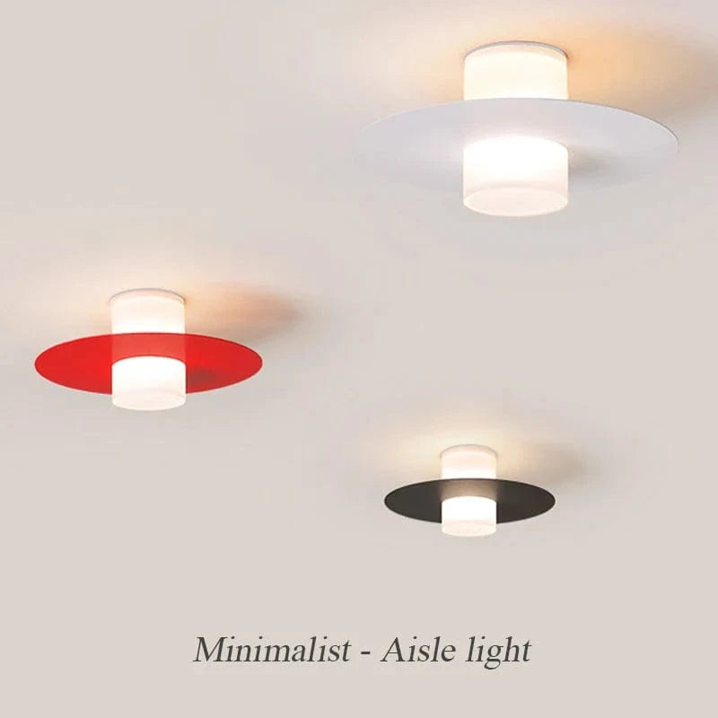 Modern LED Ceiling Light for Hallway, Living Room, Dining Room, Kitchen, Bedroom - Black & White Norenza