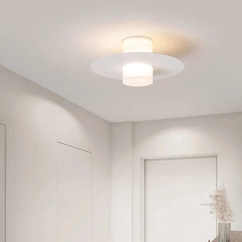 Modern LED Ceiling Light for Hallway, Living Room, Dining Room, Kitchen, Bedroom - Black & White White Norenza