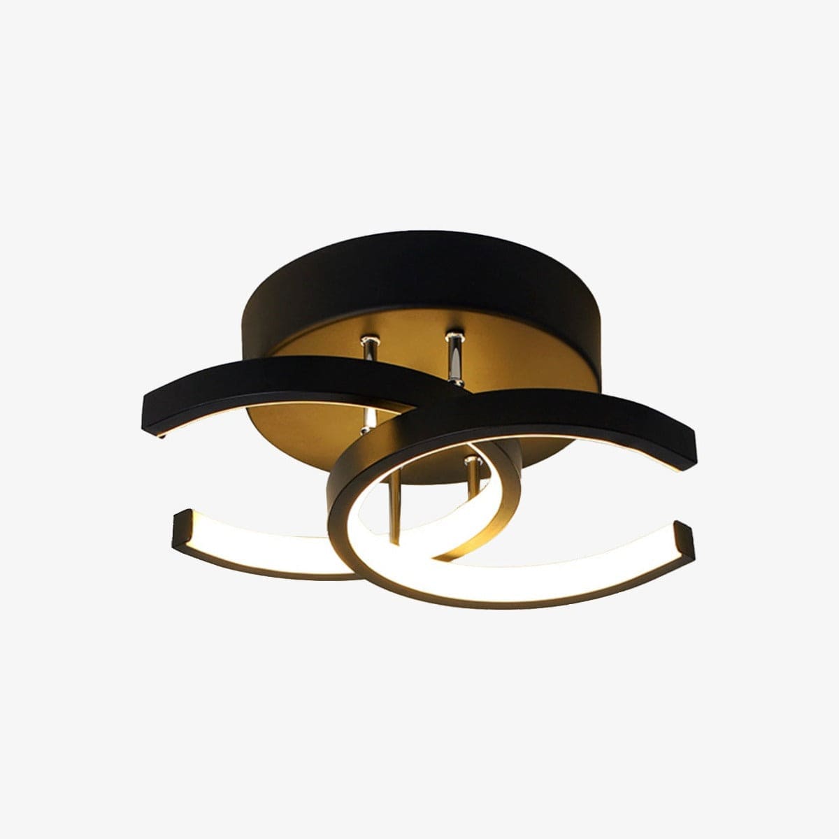 Modern LED Ceiling Light with Crossed Metal Arms Donatelo Norenza