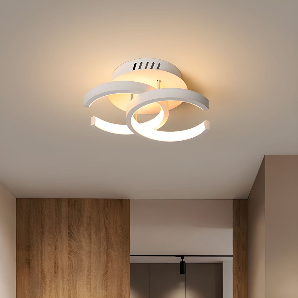 Modern LED Ceiling Light with Crossed Metal Arms Norenza