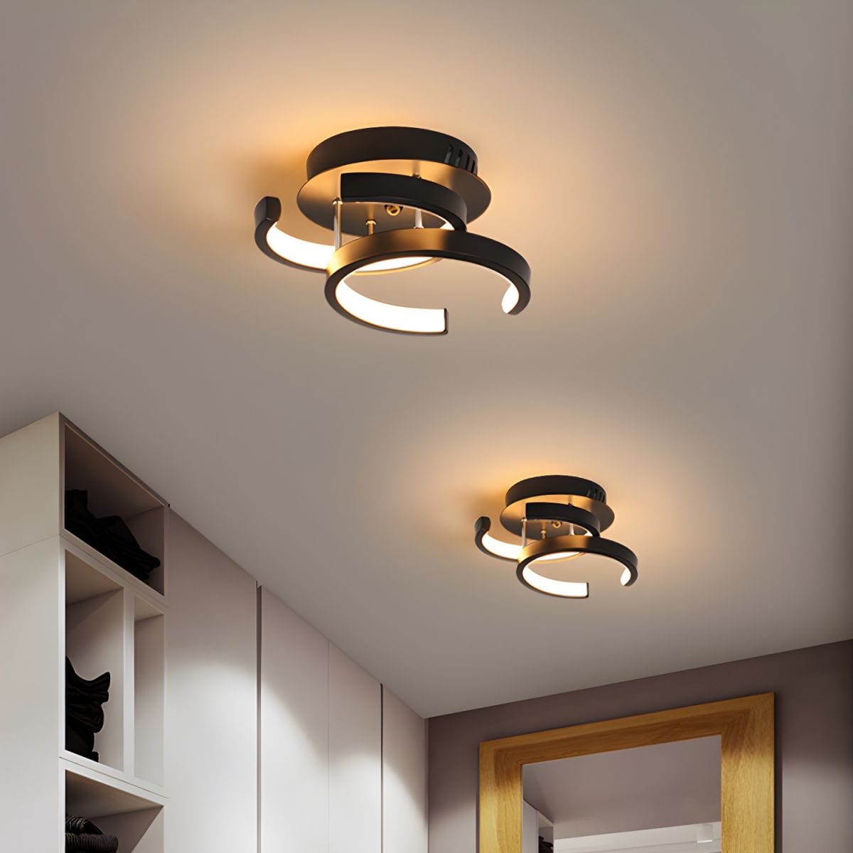 Modern LED Ceiling Light with Crossed Metal Arms Norenza