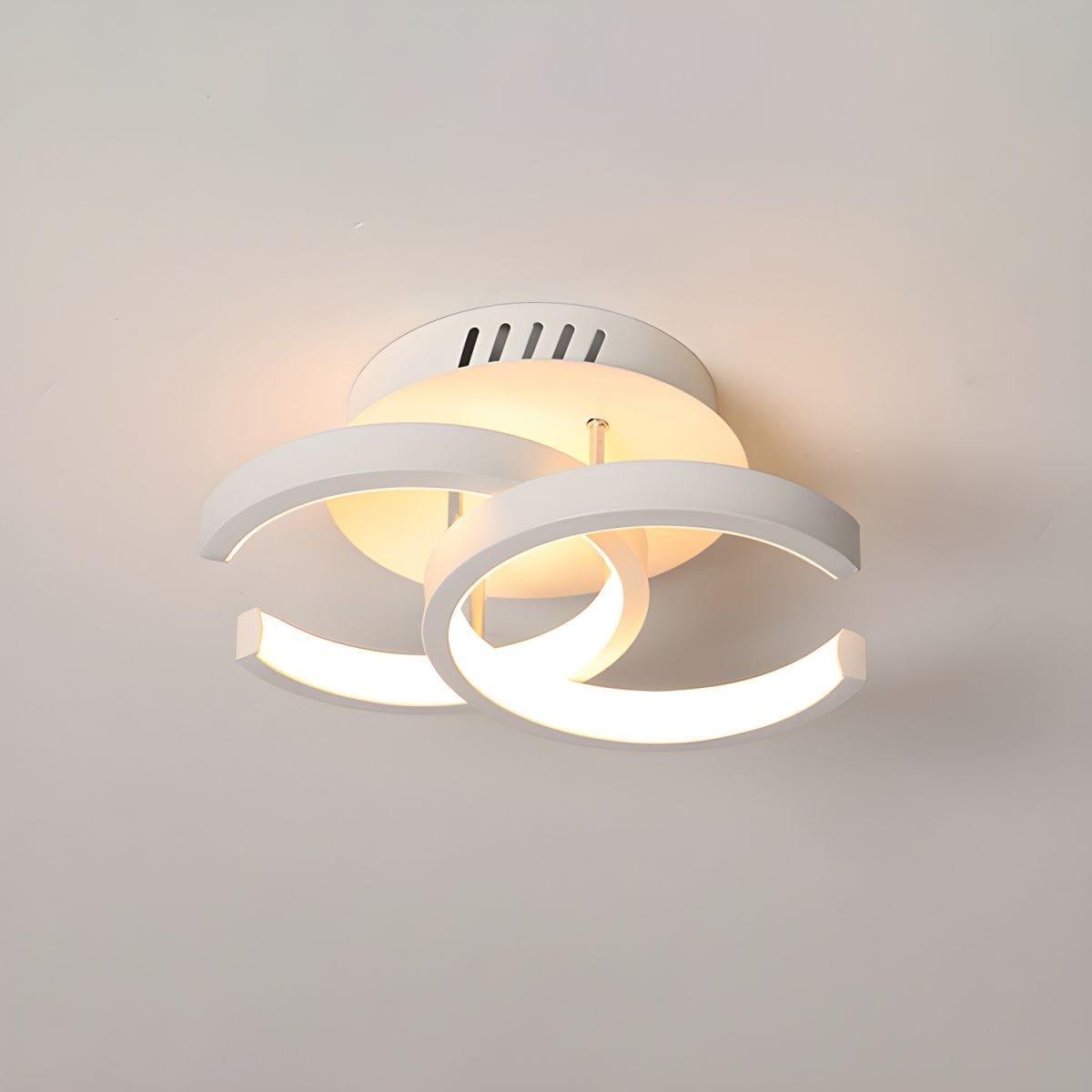 Modern LED Ceiling Light with Crossed Metal Arms White Norenza