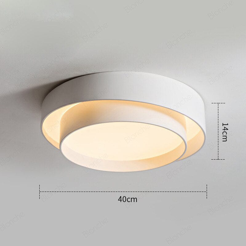Modern LED Ceiling Light with Dual Round Shades - Isaiah Norenza