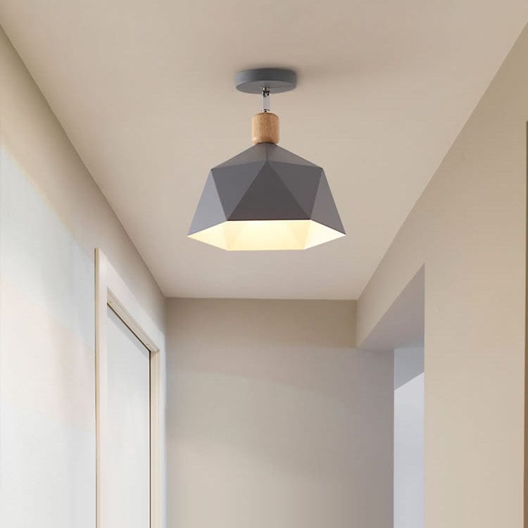 Modern LED Ceiling Light with Metal Shade - Garino Norenza