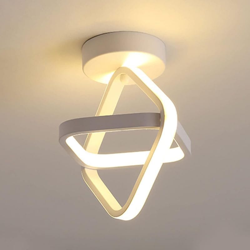 Modern LED Ceiling Light with Metal Square White Norenza