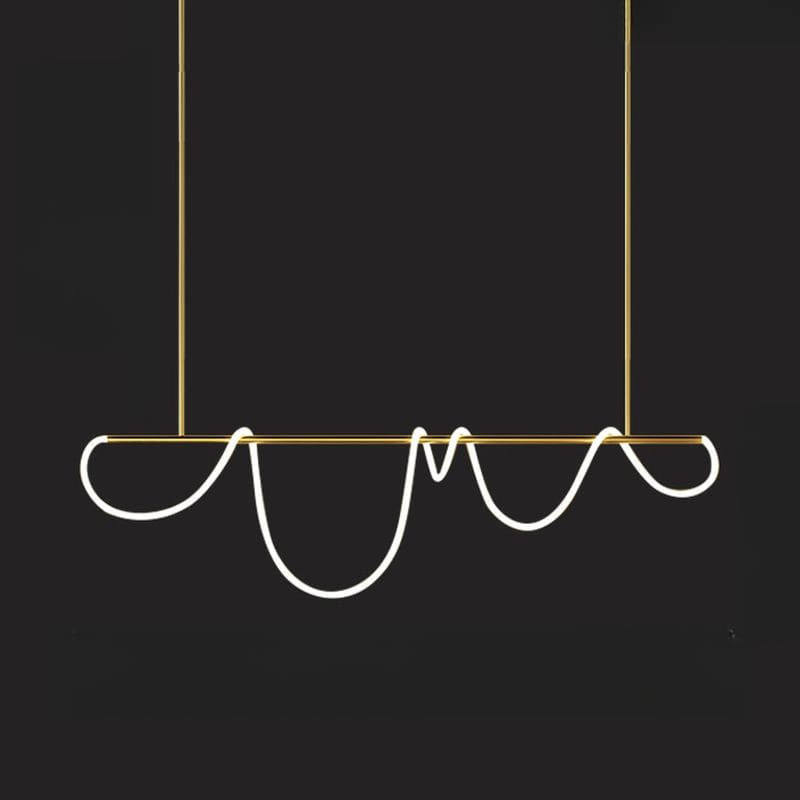 Modern LED Chandelier for Indoor Lighting Gold / 39" (100 cm) Norenza