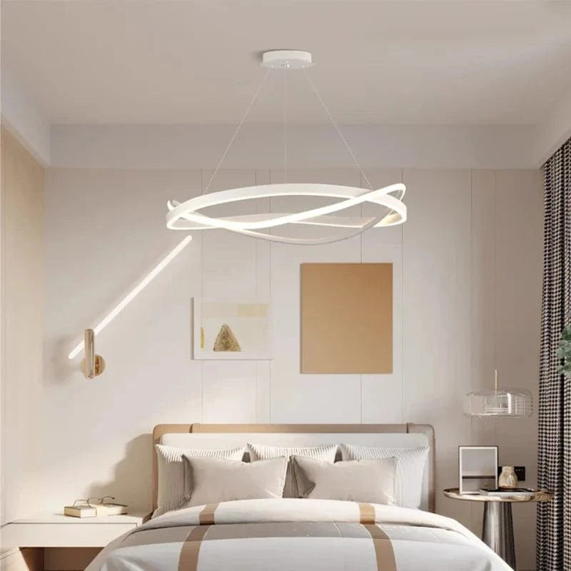 Modern LED Chandelier for Interior Ceiling Lighting White / Diamètre 80cm / Blanc chaud Norenza