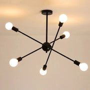 Modern LED Chandelier Light for Living Room and Bedroom Black / 6 lights Norenza