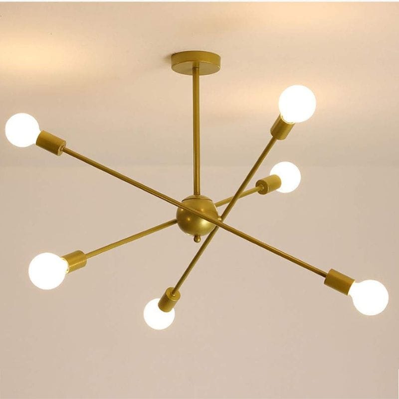 Modern LED Chandelier Light for Living Room and Bedroom Gold / 6 lights Norenza