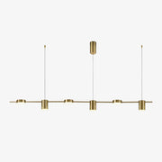 Modern LED Chandelier with Multiple Metal Spots - Ainoa Gold Norenza