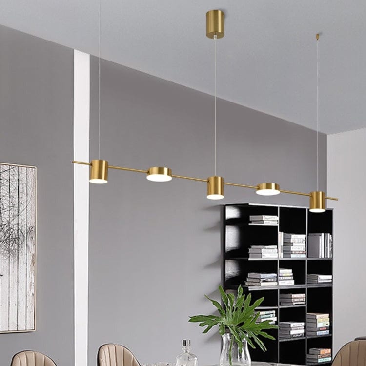 Modern LED Chandelier with Multiple Metal Spots - Ainoa Norenza
