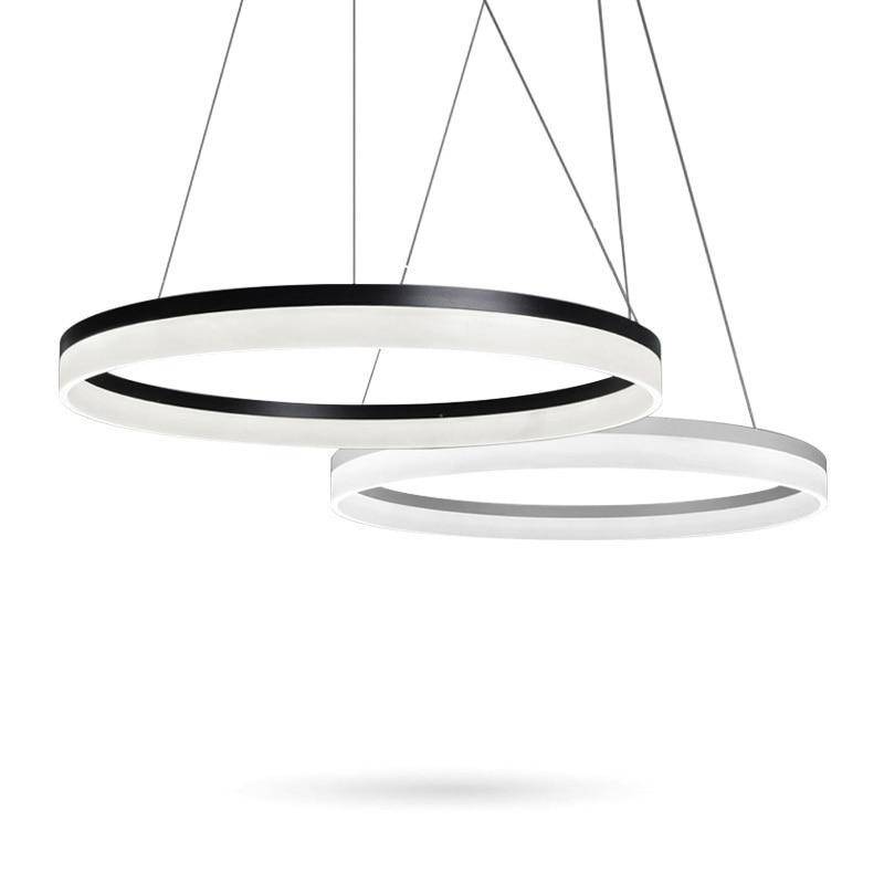 Modern LED Circle Pendant Light Black / 1 ring – 23.6" Norenza