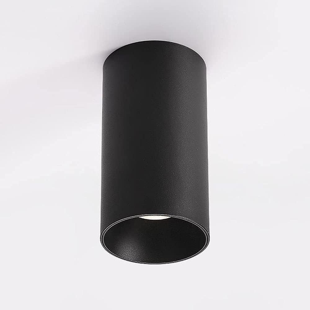 Modern LED Cylinder Spotlight Black Norenza