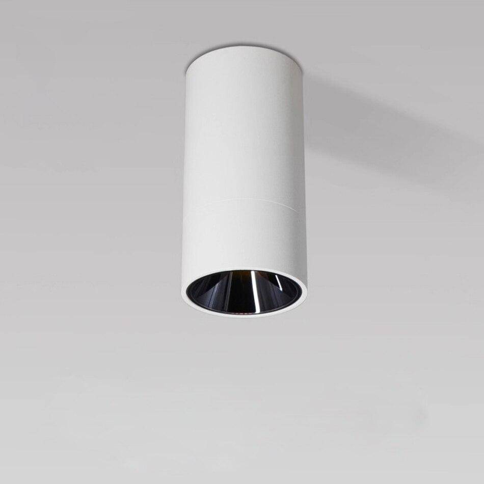 Modern LED Cylinder Spotlight in Black or White Norenza