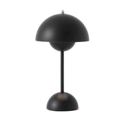 Modern LED Desk Lamp in Colorful Metal with Round Shade Black Norenza