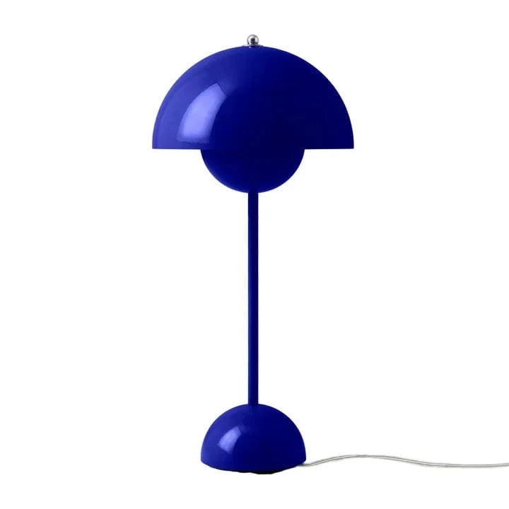 Modern LED Desk Lamp in Colorful Metal with Round Shade Blue Norenza