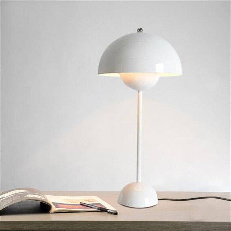 Modern LED Desk Lamp in Colorful Metal with Round Shade Norenza