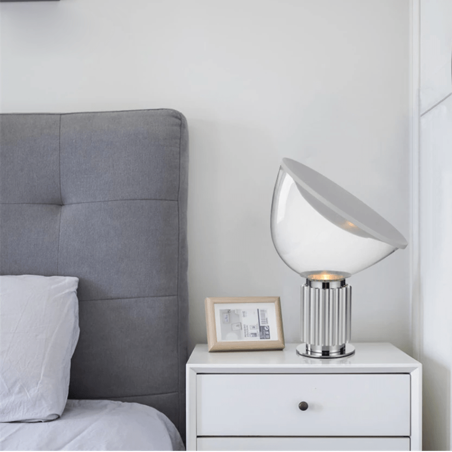 Modern LED Desk Lamp with Industrial Base and Round Shade Norenza