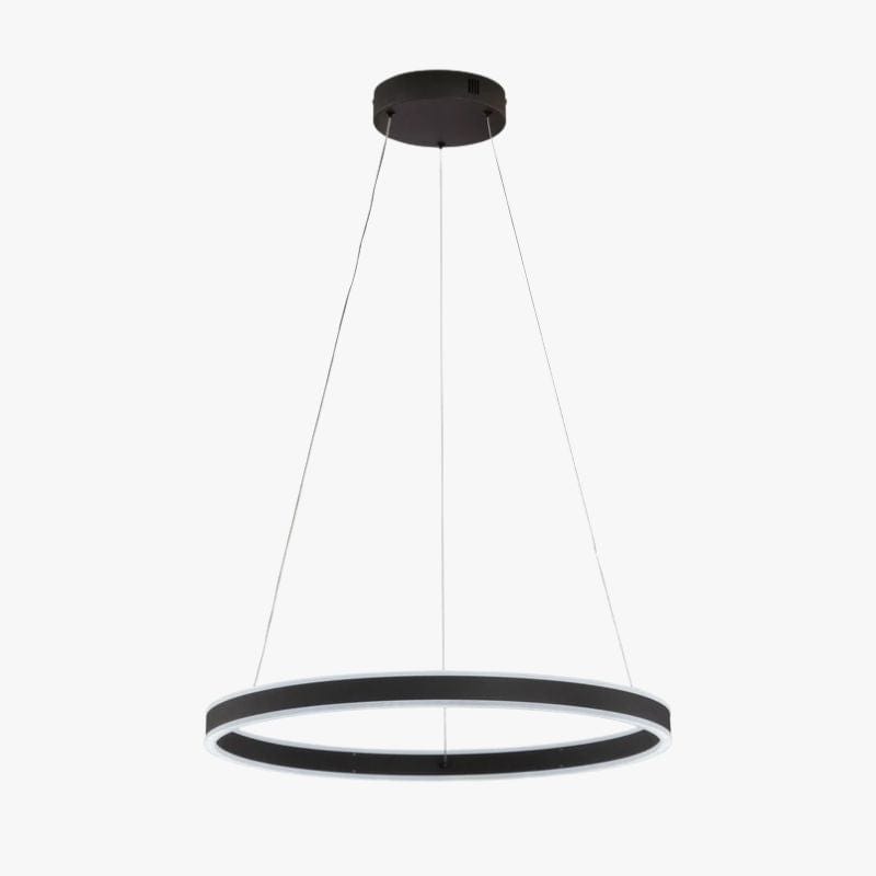 Modern LED Dimmable Ring Design Chandelier Black / 16 in (40 cm) Norenza