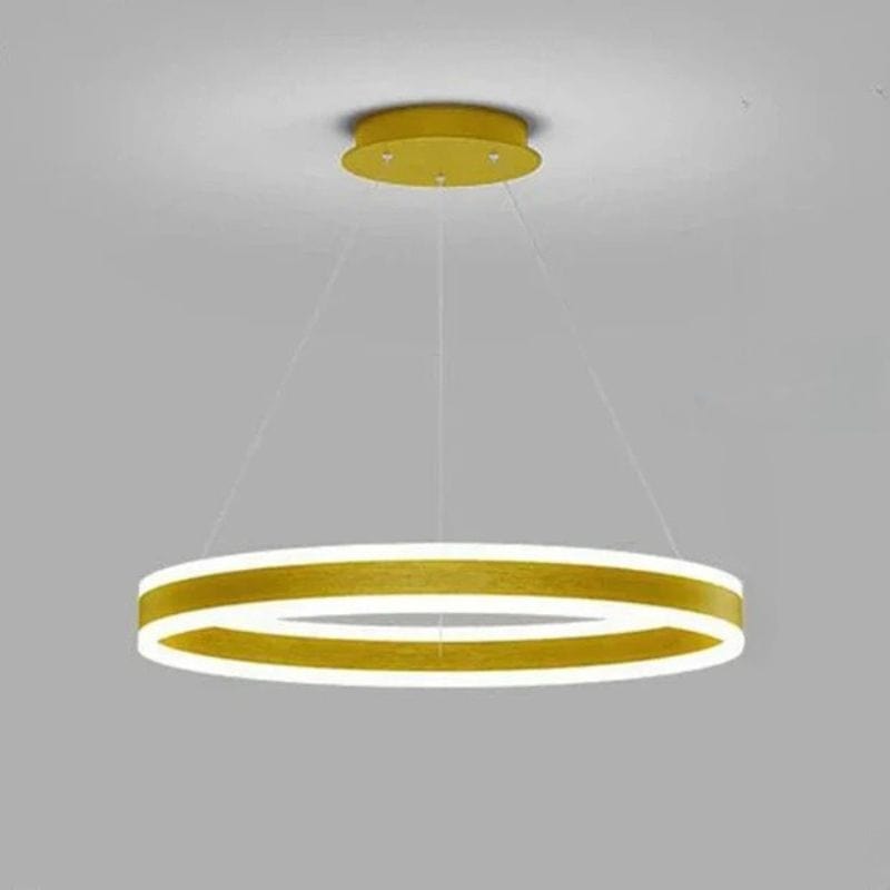 Modern LED Dimmable Ring Design Chandelier Gold / 16 in (40 cm) Norenza