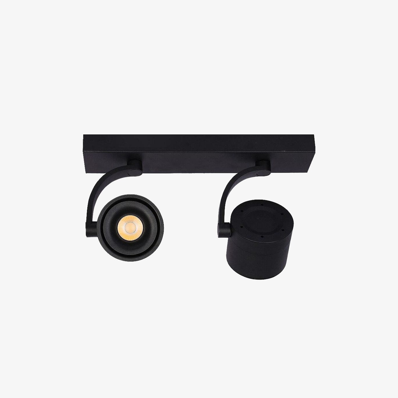 Modern LED Double Cone Spotlight with Rotating Body Black Norenza