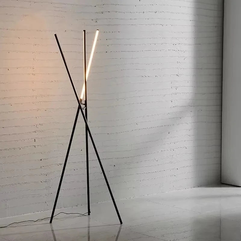 Modern LED Floor Lamp for a Creative Ambiance Black Norenza