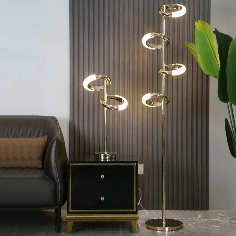 Modern LED Floor Lamp in Iron and Acrylic for Interior Decor Norenza