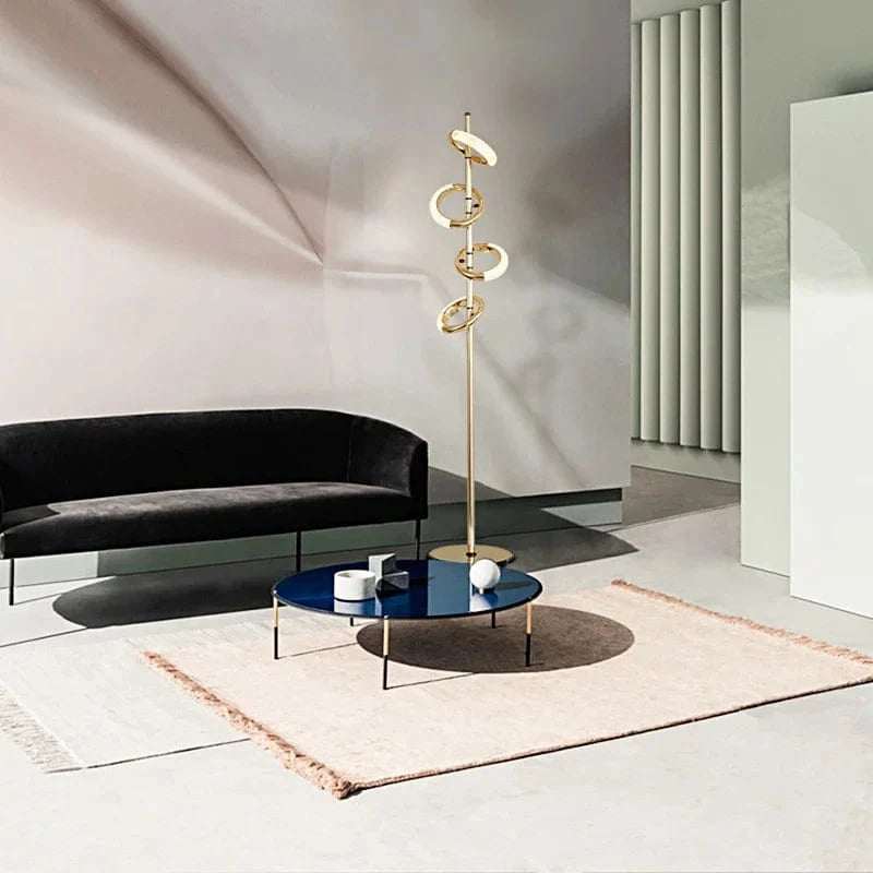 Modern LED Floor Lamp in Iron and Acrylic for Interior Decor Norenza