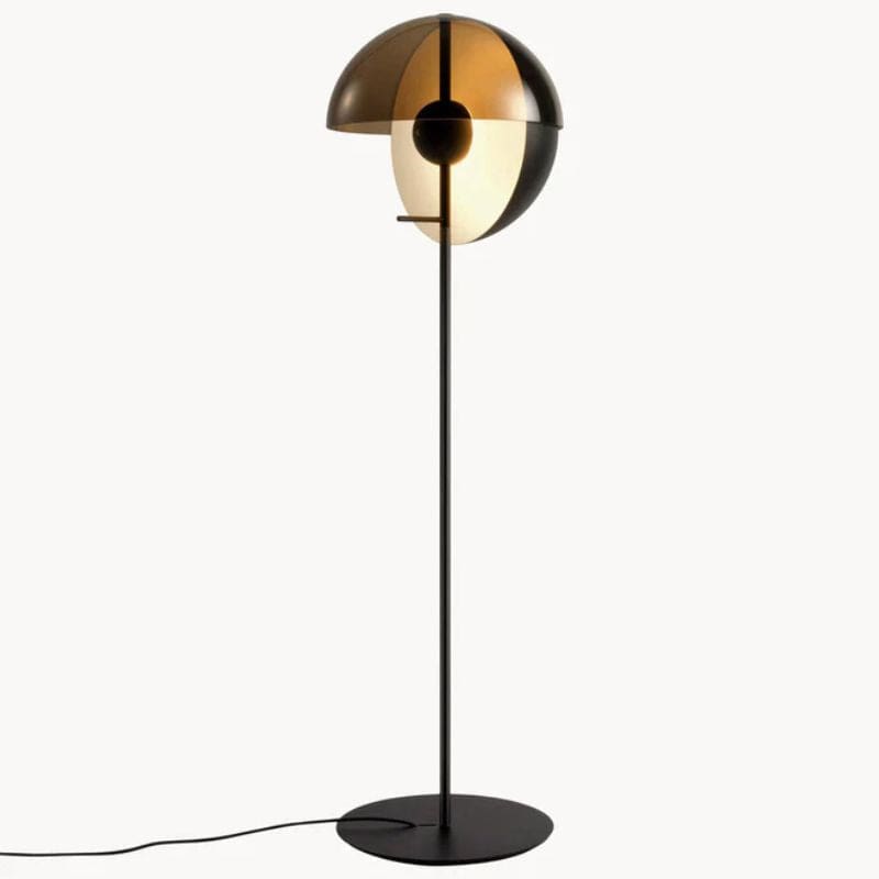 Modern LED Floor Lamp with Changeable Globe Design Black Norenza