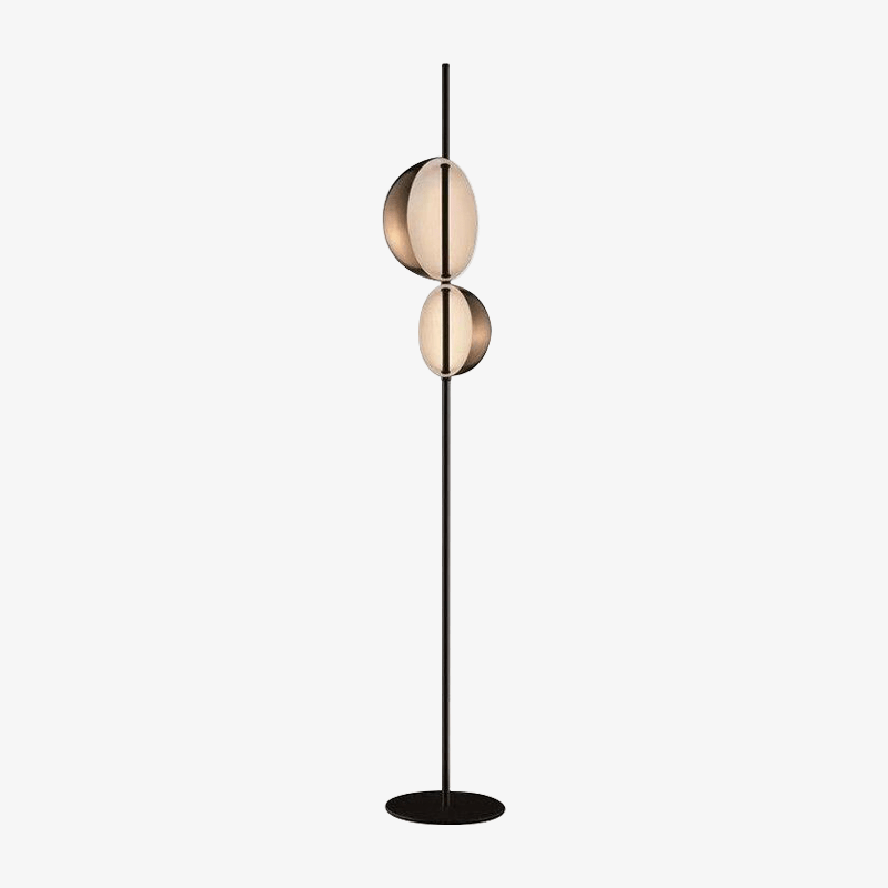 Modern LED Floor Lamp with Double Metal Shade Norenza