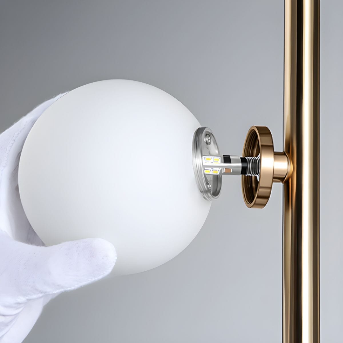 Modern LED Floor Lamp with Multiple Glass Balls Norenza