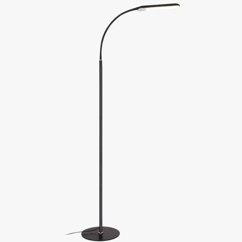 Modern LED Floor Lamp with Touch Switch and Remote Control Black Norenza