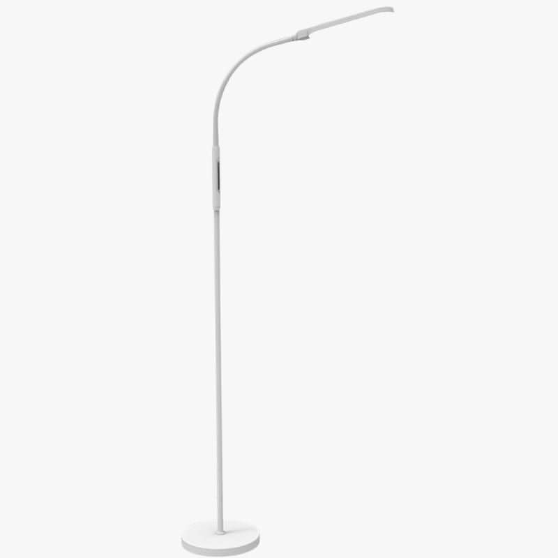 Modern LED Floor Lamp with Touch Switch and Remote Control White Norenza